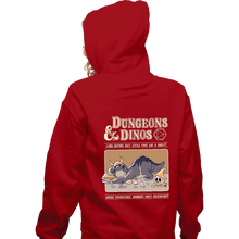 Load image into Gallery viewer, Daily_Deal_Shirts Zippered Hoodies, Unisex / Small / Red Dungeons And Dinos
