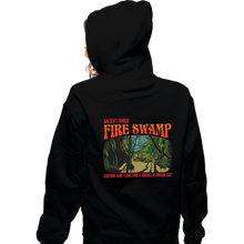 Load image into Gallery viewer, Daily_Deal_Shirts Zippered Hoodies, Unisex / Small / Black Famous Fire Swamp