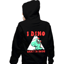 Load image into Gallery viewer, Shirts Zippered Hoodies, Unisex / Small / Black Confused Dino