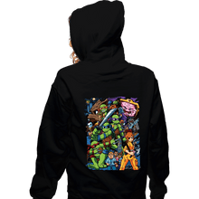 Load image into Gallery viewer, Daily_Deal_Shirts Zippered Hoodies, Unisex / Small / Black TMNT Pilgrim