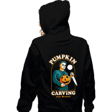 Load image into Gallery viewer, Secret_Shirts Zippered Hoodies, Unisex / Small / Black Halloween Carving