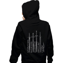 Load image into Gallery viewer, Shirts Zippered Hoodies, Unisex / Small / Black Valyrian Steel