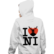 Load image into Gallery viewer, Shirts Zippered Hoodies, Unisex / Small / White I Love Ni