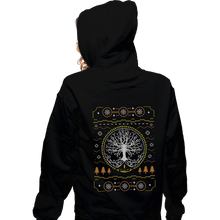 Load image into Gallery viewer, Shirts Zippered Hoodies, Unisex / Small / Black Grace Golden Tree Ugly Sweater
