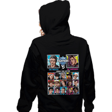 Load image into Gallery viewer, Daily_Deal_Shirts Zippered Hoodies, Unisex / Small / Black Time Fighters 12th vs 13th