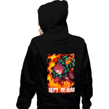 Load image into Gallery viewer, Shirts Zippered Hoodies, Unisex / Small / Black Slayer Tanjiro