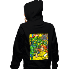 Load image into Gallery viewer, Daily_Deal_Shirts Zippered Hoodies, Unisex / Small / Black Turtles Japan
