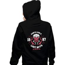 Load image into Gallery viewer, Daily_Deal_Shirts Zippered Hoodies, Unisex / Small / Black Santa Carla Boys