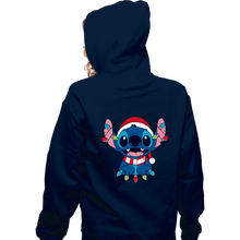 Load image into Gallery viewer, Secret_Shirts Zippered Hoodies, Unisex / Small / Navy Ohana Christmas Holiday