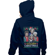 Load image into Gallery viewer, Shirts Zippered Hoodies, Unisex / Small / Navy Golden Christmas