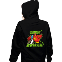 Load image into Gallery viewer, Daily_Deal_Shirts Zippered Hoodies, Unisex / Small / Black Viruses Everywhere