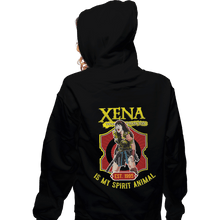 Load image into Gallery viewer, Shirts Zippered Hoodies, Unisex / Small / Black Xena Warrior Spirit Animal
