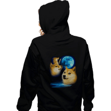 Load image into Gallery viewer, Shirts Zippered Hoodies, Unisex / Small / Black Three Doge Moon
