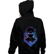 Load image into Gallery viewer, Daily_Deal_Shirts Zippered Hoodies, Unisex / Small / Black Glitch Nightwing