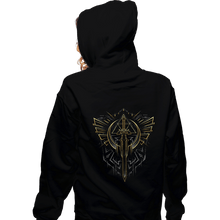 Load image into Gallery viewer, Secret_Shirts Zippered Hoodies, Unisex / Small / Black The Hero Sword
