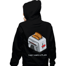 Load image into Gallery viewer, Daily_Deal_Shirts Zippered Hoodies, Unisex / Small / Black Frakking Toaster