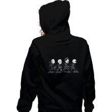 Load image into Gallery viewer, Shirts Zippered Hoodies, Unisex / Small / Black Black Scrawny Road
