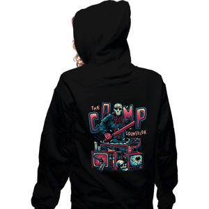 Daily_Deal_Shirts Zippered Hoodies, Unisex / Small / Black The Camp Counselor