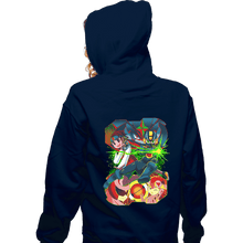 Load image into Gallery viewer, Shirts Zippered Hoodies, Unisex / Small / Navy Rockman EXE

