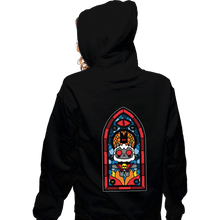 Load image into Gallery viewer, Daily_Deal_Shirts Zippered Hoodies, Unisex / Small / Black Lamb Stained Glass