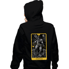 Load image into Gallery viewer, Daily_Deal_Shirts Zippered Hoodies, Unisex / Small / Black JL Tarot - Justice