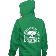 Load image into Gallery viewer, Daily_Deal_Shirts Zippered Hoodies, Unisex / Small / Irish Green Protect Our Forest
