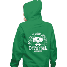 Load image into Gallery viewer, Daily_Deal_Shirts Zippered Hoodies, Unisex / Small / Irish Green Protect Our Forest