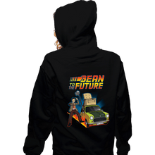 Load image into Gallery viewer, Daily_Deal_Shirts Zippered Hoodies, Unisex / Small / Black Bean To The Future
