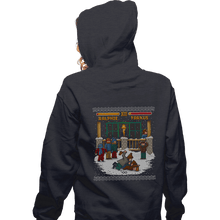 Load image into Gallery viewer, Daily_Deal_Shirts Zippered Hoodies, Unisex / Small / Dark Heather The Christmas Fight