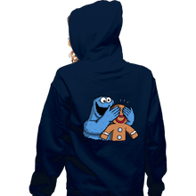 Load image into Gallery viewer, Secret_Shirts Zippered Hoodies, Unisex / Small / Navy Monstrous Surprise