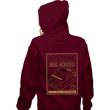 Load image into Gallery viewer, Secret_Shirts Zippered Hoodies, Unisex / Small / Maroon Disk System