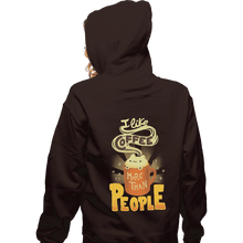 Load image into Gallery viewer, Shirts Pullover Hoodies, Unisex / Small / Dark Chocolate I Like Coffee