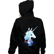 Load image into Gallery viewer, Secret_Shirts Zippered Hoodies, Unisex / Small / Black Last Unicorn.