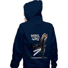Load image into Gallery viewer, Secret_Shirts Zippered Hoodies, Unisex / Small / Navy Rebel Girl