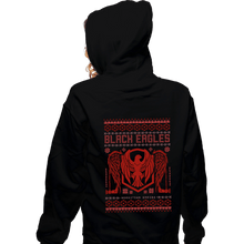 Load image into Gallery viewer, Shirts Zippered Hoodies, Unisex / Small / Black Black Eagles Sweater