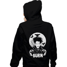 Load image into Gallery viewer, Shirts Zippered Hoodies, Unisex / Small / Black Burn