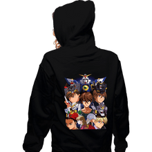 Load image into Gallery viewer, Daily_Deal_Shirts Zippered Hoodies, Unisex / Small / Black Wing