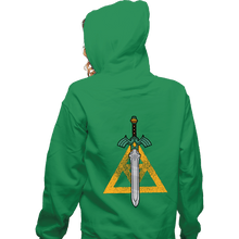 Load image into Gallery viewer, Daily_Deal_Shirts Zippered Hoodies, Unisex / Small / Irish Green The Sword