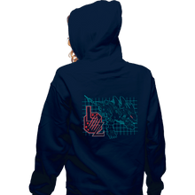 Load image into Gallery viewer, Secret_Shirts Zippered Hoodies, Unisex / Small / Navy Liger
