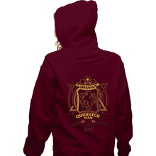 Load image into Gallery viewer, Shirts Zippered Hoodies, Unisex / Small / Maroon Quidditch Team