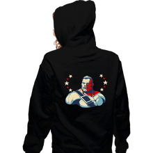 Load image into Gallery viewer, Shirts Zippered Hoodies, Unisex / Small / Black Vote Haggar