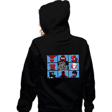 Load image into Gallery viewer, Daily_Deal_Shirts Zippered Hoodies, Unisex / Small / Black The Spider Bunch