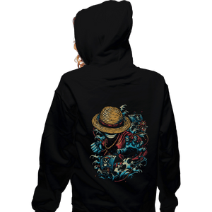 Shirts Zippered Hoodies, Unisex / Small / Black Colorful Pirate