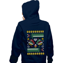 Load image into Gallery viewer, Shirts Zippered Hoodies, Unisex / Small / Navy A Very Mushroom Christmas