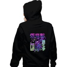 Load image into Gallery viewer, Shirts Zippered Hoodies, Unisex / Small / Black Neon EVA