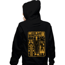 Load image into Gallery viewer, Daily_Deal_Shirts Zippered Hoodies, Unisex / Small / Black Sanji Model Sprue