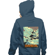 Load image into Gallery viewer, Shirts Zippered Hoodies, Unisex / Small / Indigo Blue Visit Erebor