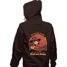 Load image into Gallery viewer, Secret_Shirts Zippered Hoodies, Unisex / Small / Dark Chocolate Where Dwell The Sleepy