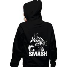 Load image into Gallery viewer, Shirts Zippered Hoodies, Unisex / Small / Black SMASH