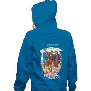 Shirts Zippered Hoodies, Unisex / Small / Royal Blue Weekend at Tony's